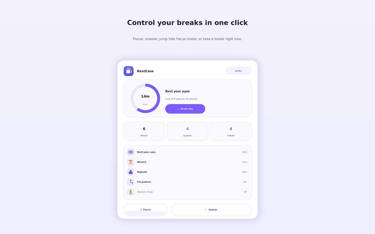 Quick controls