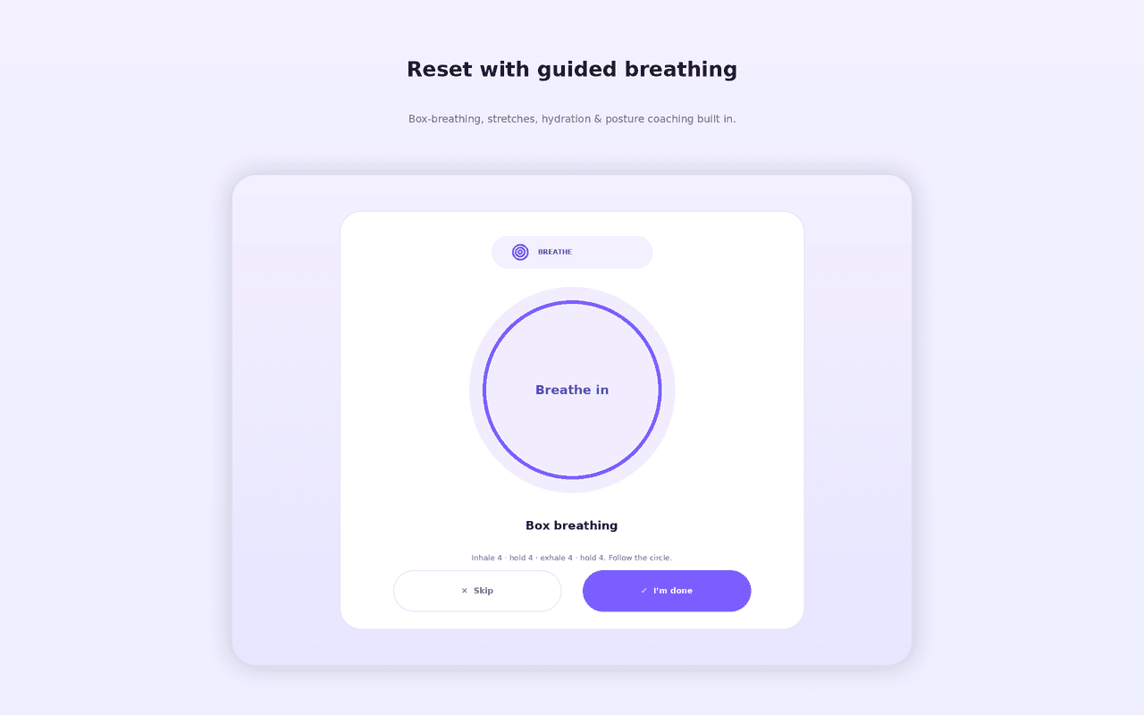 Calming box-breathing